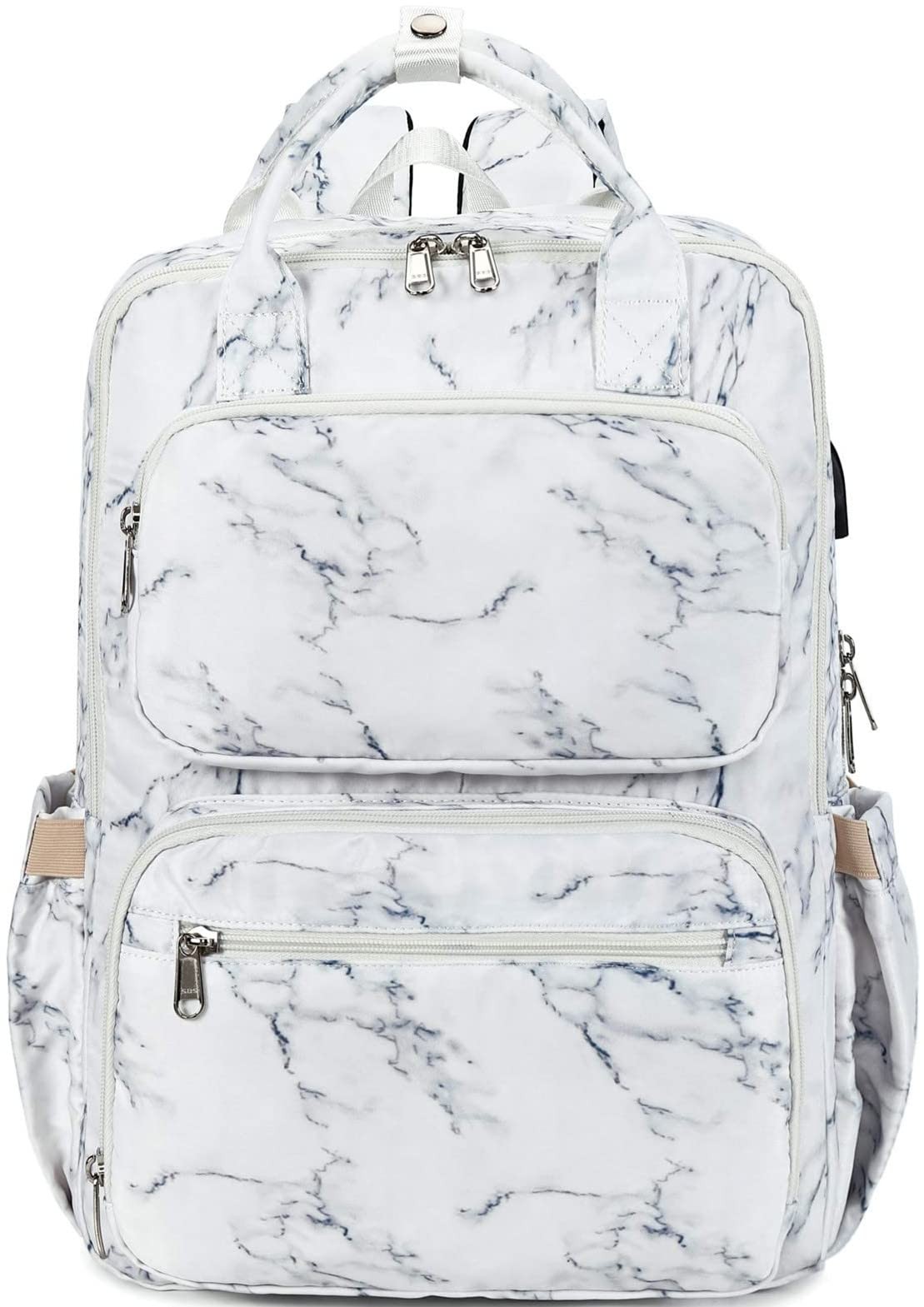 Sleek College Laptop Backpack with USB Charging Port Fits 15.6 Inch Devices