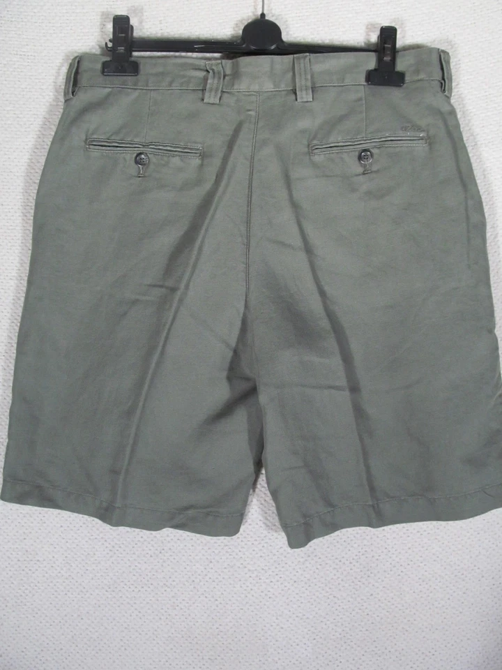 Izod Saltwater Chino Men Shorts Size 34 Linen Cotton Olive Green Flat Front - Image 4 of 4
