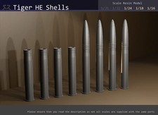 Tiger tank HE Shell (shells)  - 1/24, 1/18, 1/16 resin model