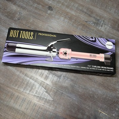 New Hot Tools Professional 1-1/4'' Pink Titanium Curling Iron/Wand HPK45PNK