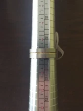 Stainless Steel Silver Tone Gold Ribbed Ring Size 10 Classic Modern Minimalist