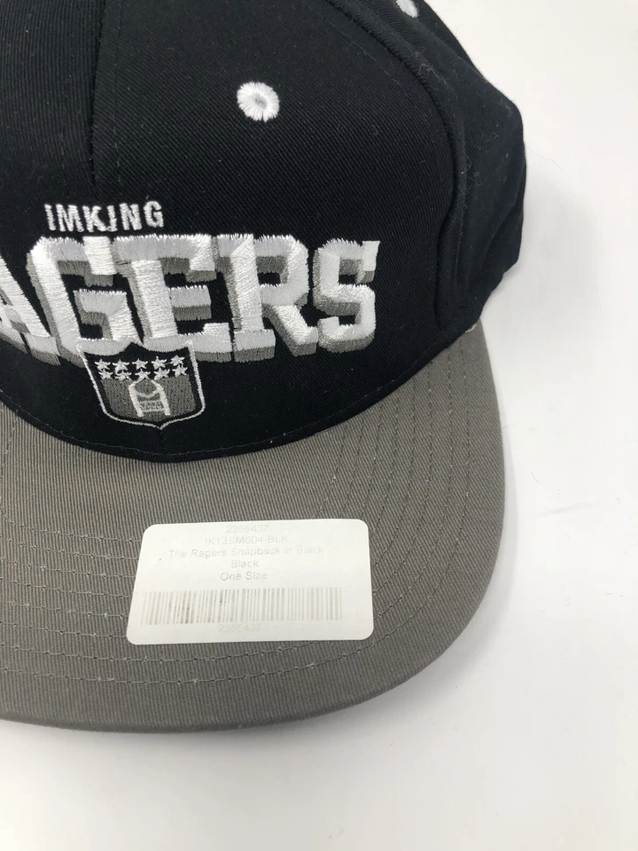 Gorra IMKING Ragers Snapback negra gris ajustable Foto 3 de 4