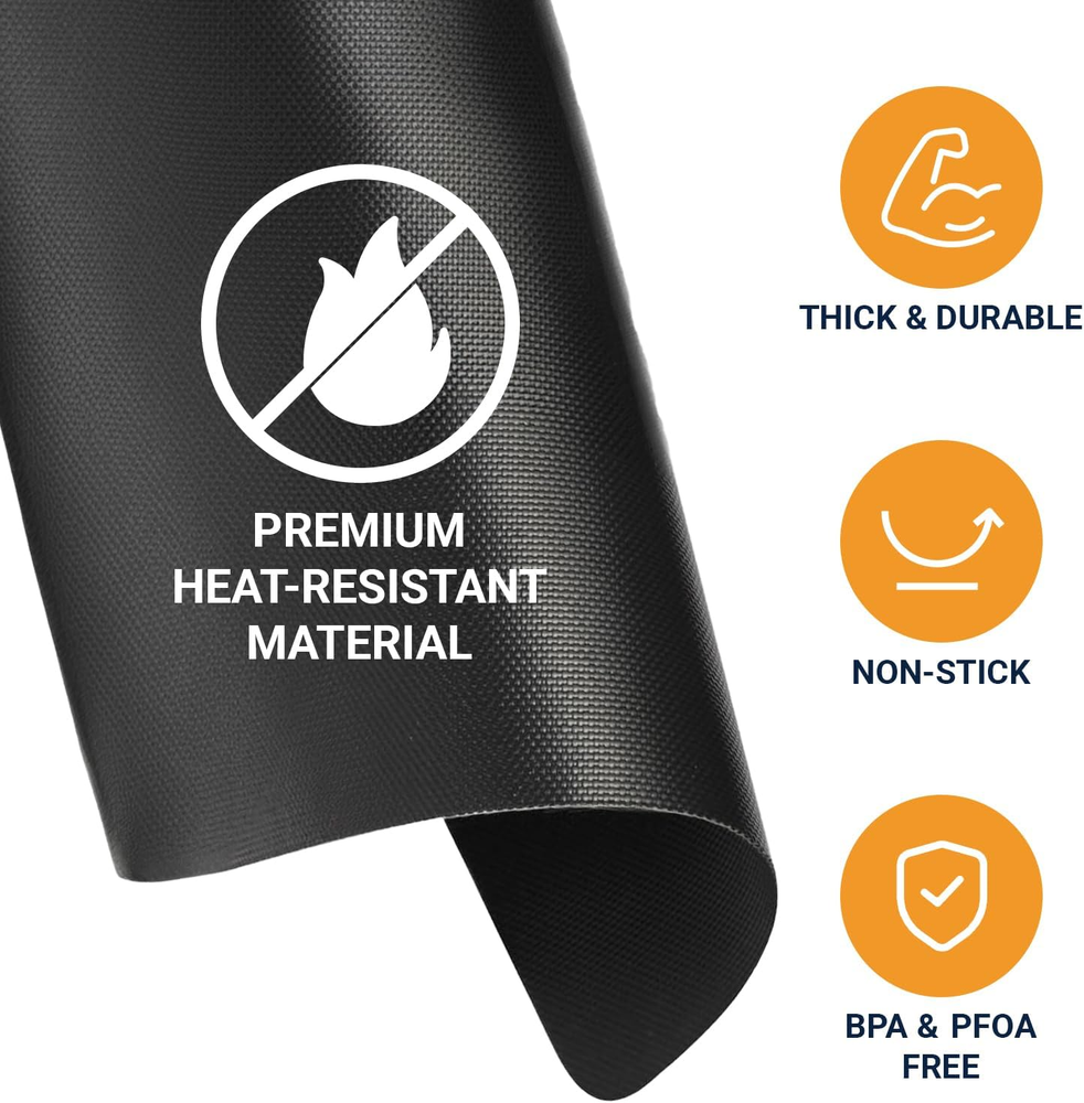 Non-Stick Reusable Air Fryer Oven Liners 4-Pack Heat Resistant