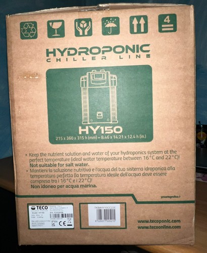 CHILLER TH150 REFRIGERATORE D'ACQUA PER ACQUARIO - Foto 2 di 3