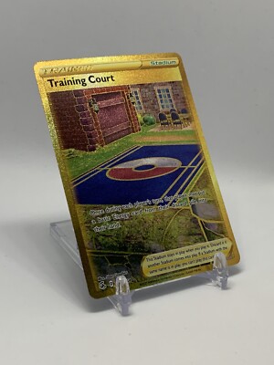 gold training court pokemon card 2021 Sword & Shield Fusion Strike 282 Full Art/training Secret PSA 10 Graded reveal it Pokemon TCG Training Court Full