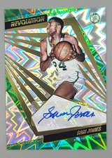 2021-22 PANINI REVOLUTION SAM JONES AUTO #AG-SJN FRACTAL /100
