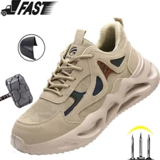 Work Sneakers Indestructible Steel Toe Shoes Men Safety Shoes Puncture-Proof