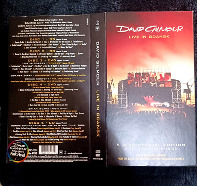 David Gilmour Box Set Live In Gdansk RARE 5-Disc 3 CDs /2 DVDs Special Edition