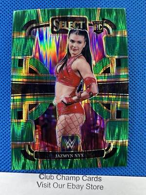 2024 #97 Jazmyn Nyx Panini Select WWE Concourse Green Flash Prizm RC
