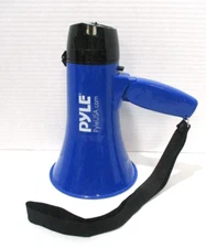 Pyle Portable Megaphone Speaker Siren Bullhorn Compact Blue Summer Activities