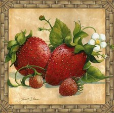 Ceramic Backsplash Tile Mural Fruit Vegetable Kitchen/Bathroom - Strawberries