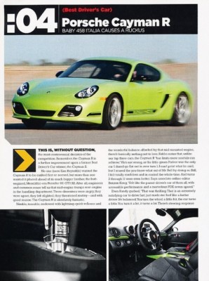 2011 2012 Porsche Cayman R Original Car Review Report Print Article J898