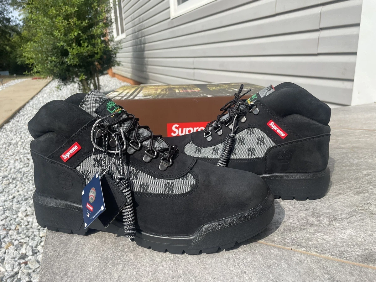 Timberland Field Boot x Supreme x New York Yankees Black