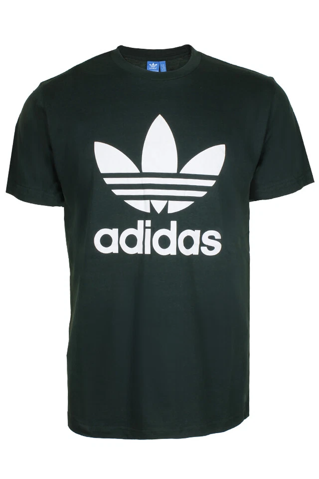 Camiseta deportiva de manga corta con gráfico con logotipo del trébol Adidas para hombre Foto 2 de 4