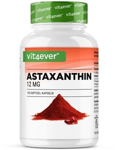 Astaxanthin 12 mg - 150 Softgel Kapseln - natürlicher Antioxidant Softgels