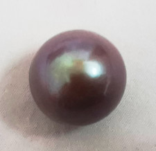 Huge 15mm South Sea Genuine Purple lavender Round Loose Pearl Undrilled jewelry2