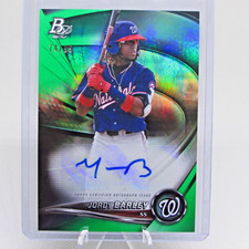 2022 Bowman Platinum Jordy Barley Auto #TOP-46 Green Parallel 74/99 Washington