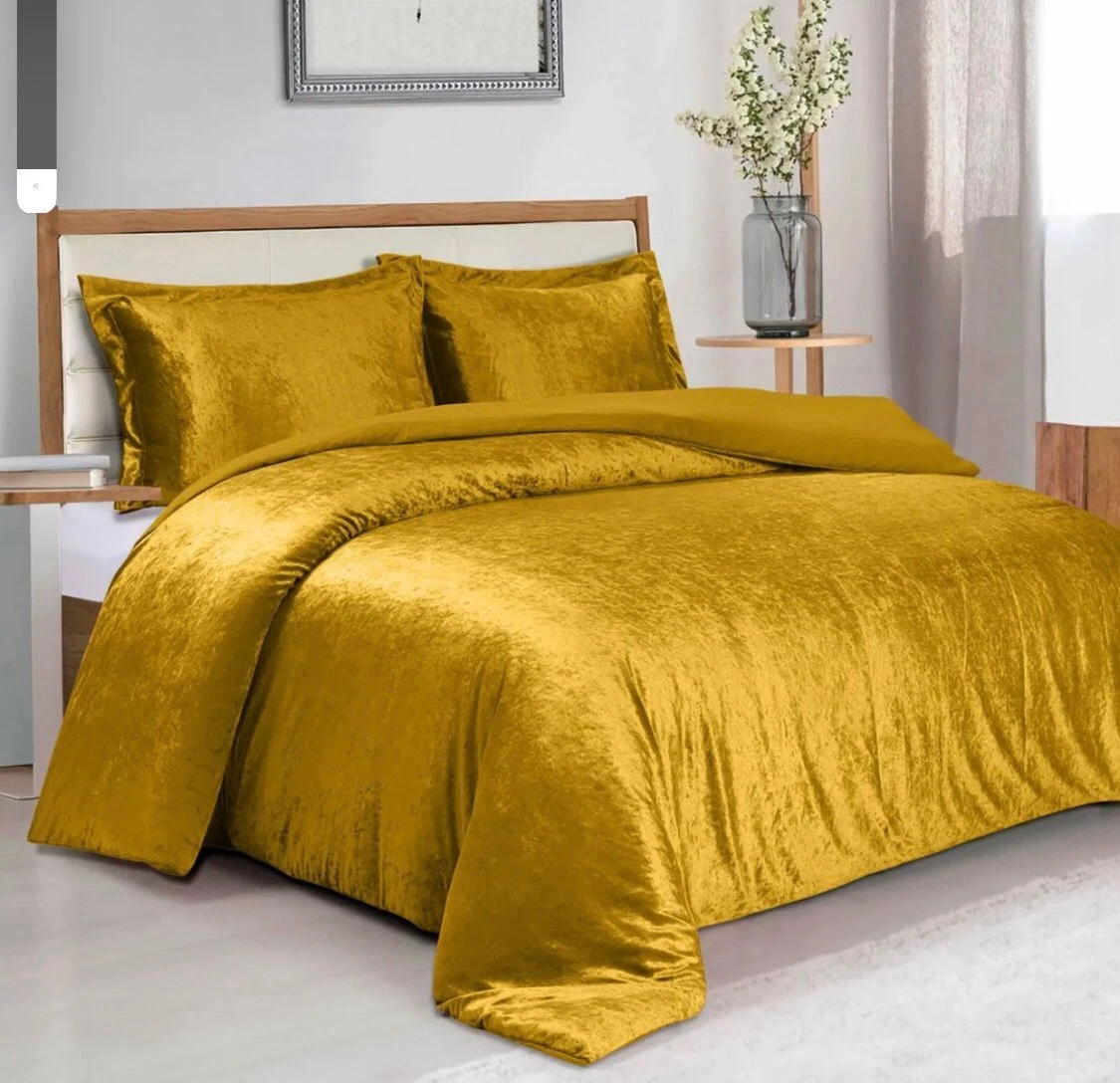 Makhmal Velvet Luxury Duvet Quilt Cover Bedding Set with Pillowcases Soft Cozy