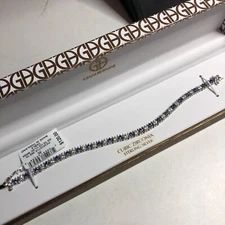 3774 GIANI BERNINI 925 sterling silver Lavender CZ tennis bracelet 6.75" $120 *
