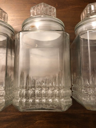 Vintage Koeze's Apothecary Wedding Candy Jar Canister Lid Seal Glass 9-1/4" (x3) - Bild 5 von 8