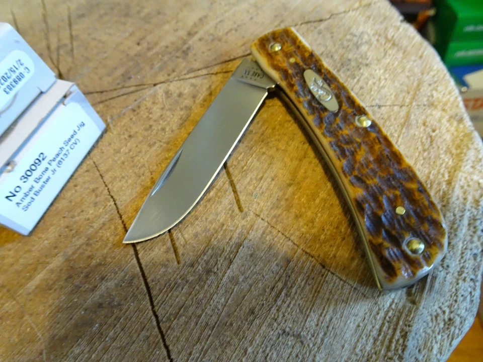 CASE XX POCKET KNIFE MODEL CA-30092 3.63" CLOSED SOD BUSTER CS BLADE AMBER PEACH - Image 2 of 4