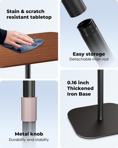 Floor Laptop Stand for Bed,Laptop Table,Small & Portable Standing Desk with Adju - Afbeelding 6 van 24