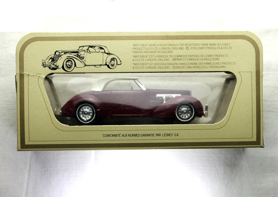 MATCHBOX MODELOS DE ANTAÑO 1937 CABLE 812 Y-18 Granate/Blanco. Foto 3 de 4