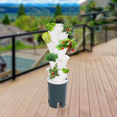 20 Hole Hydroponic Tower Hydroponics Growing System Kit Vertical Planting Tower