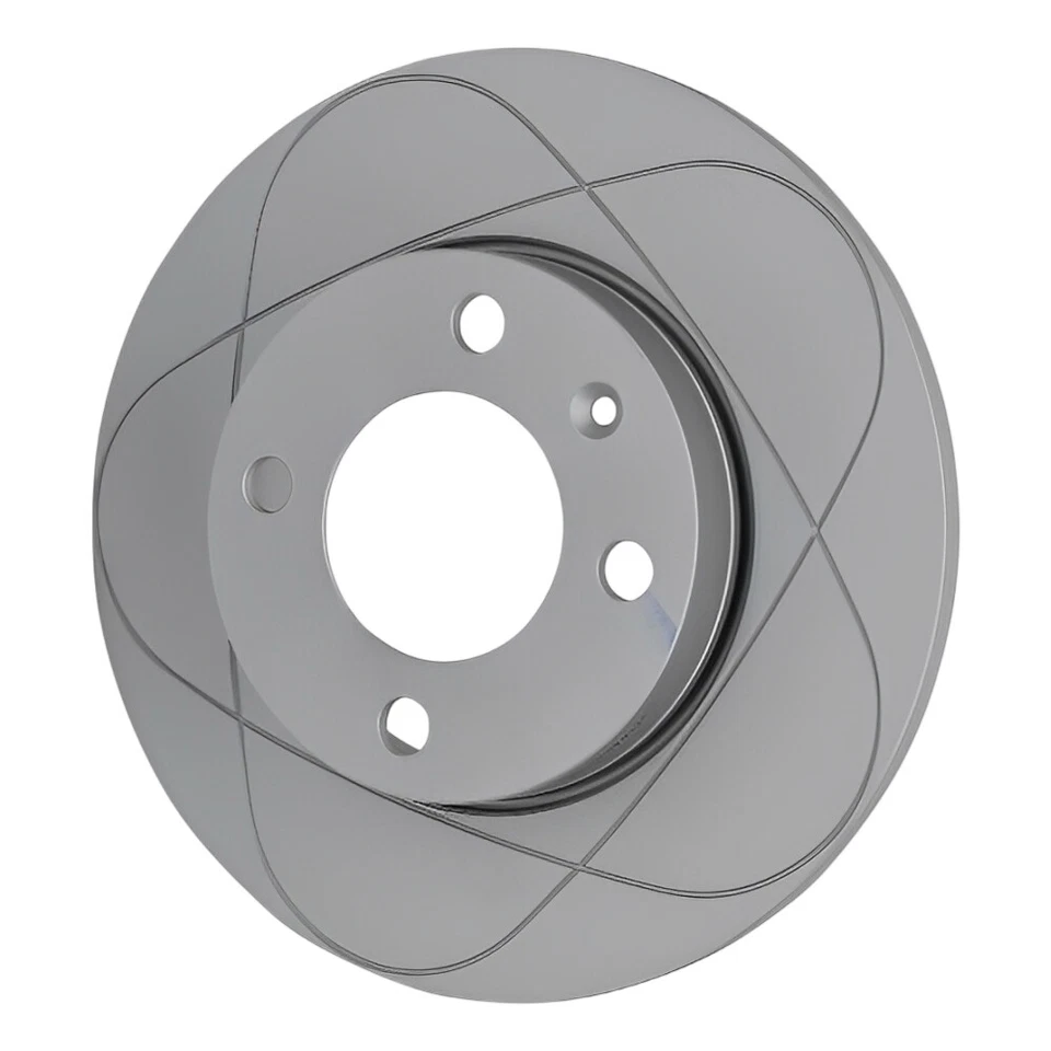 Front Slotted Disc Brake Rotors & Pads For Volkswagen Rabbit, Quantum; 239mm - Image 3 of 4