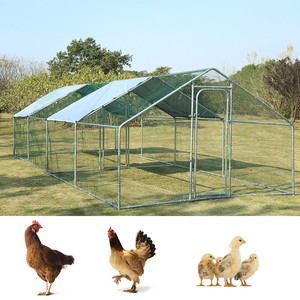 Details About Metal Pet Cage Chicken Run Walk In Coop Hutch For Poultry Waterfowl Livestock Uk