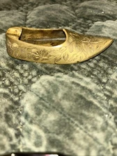 Vintage Brass Ashtray 3.5”length X1.5”wide Made In India 