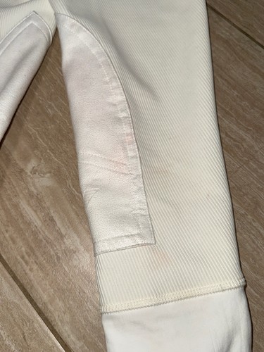 TuffRider Children's Ribb Knee Patch Breeches Off white Kid Size 10 NWT - Picture 11 of 11