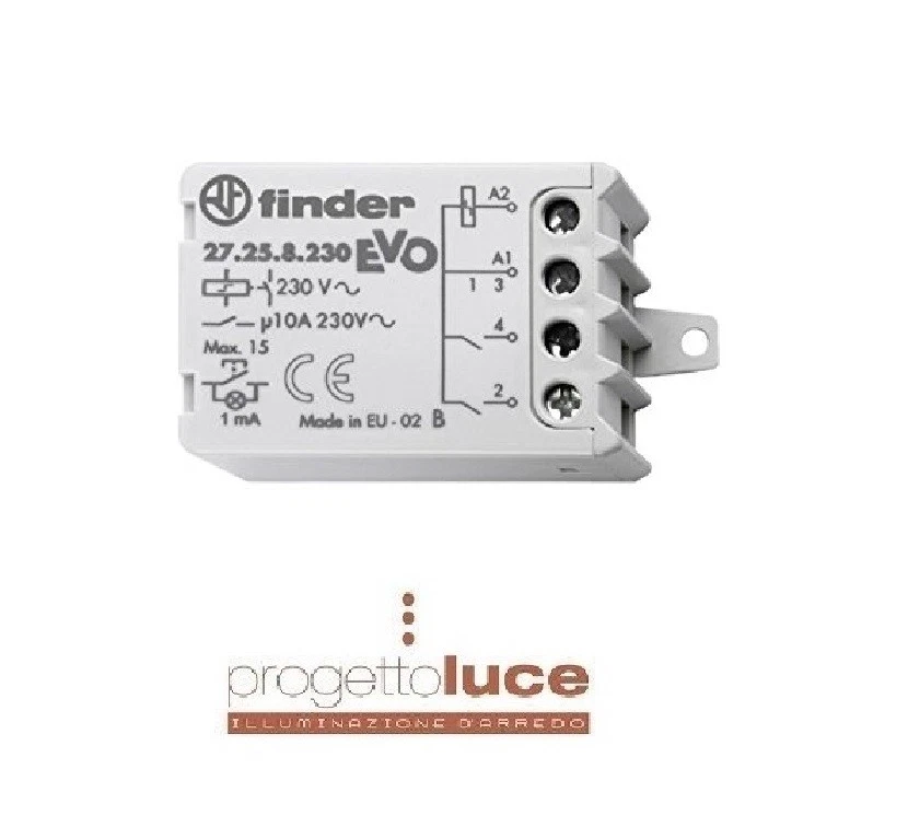 RELE' AD IMPULSI PASSO-PASSO COMMUTATORE FINDER SERIE 27 EVO 27258230