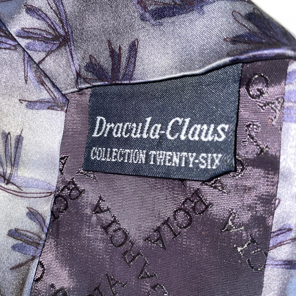 "Corbata de vestir J. Garcia para hombre talla 57"" púrpura Drácula-Claus seda formal negocios" Foto 3 de 4
