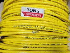 7mm COPPER CORE SPARK PLUG WIRE ignition sold by foot SOLID YELLOW Super Stock