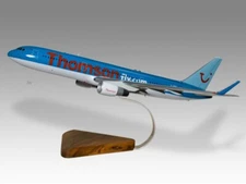 Boeing 767-300ER Thomson Desk Wood Airplane New Model Small Scale 1/150