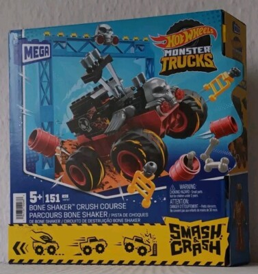 MEGA HotWheels, Monster Trucks, Bone Shaker, Mattel, Smash Crash, NEU und OVP