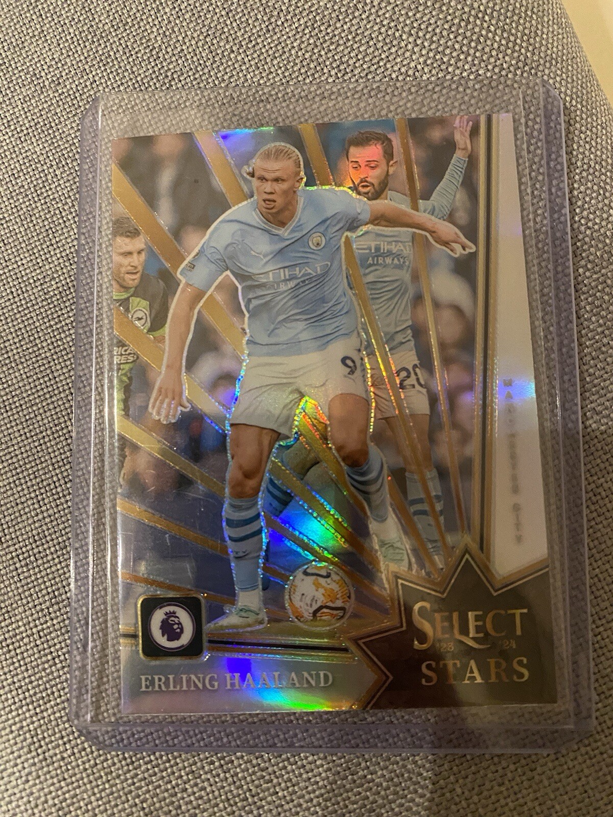 2023-24 Panini Select Premier League Erling Haaland Select Stars Silver Prizm SP