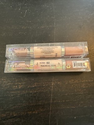 Moira Total Match Duo EyeShadow PEACHES & CREAM 2 Pack!