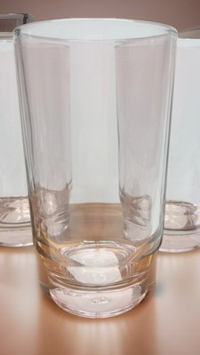 4 Libbey Scandi Cooler Spray Pink 16oz Drinking Glasses Tumblers Weighted NWT
