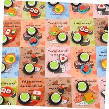 28-Pack Premium Valentine's Day Gifts for Kids with Sushi Erasers - Ideal for