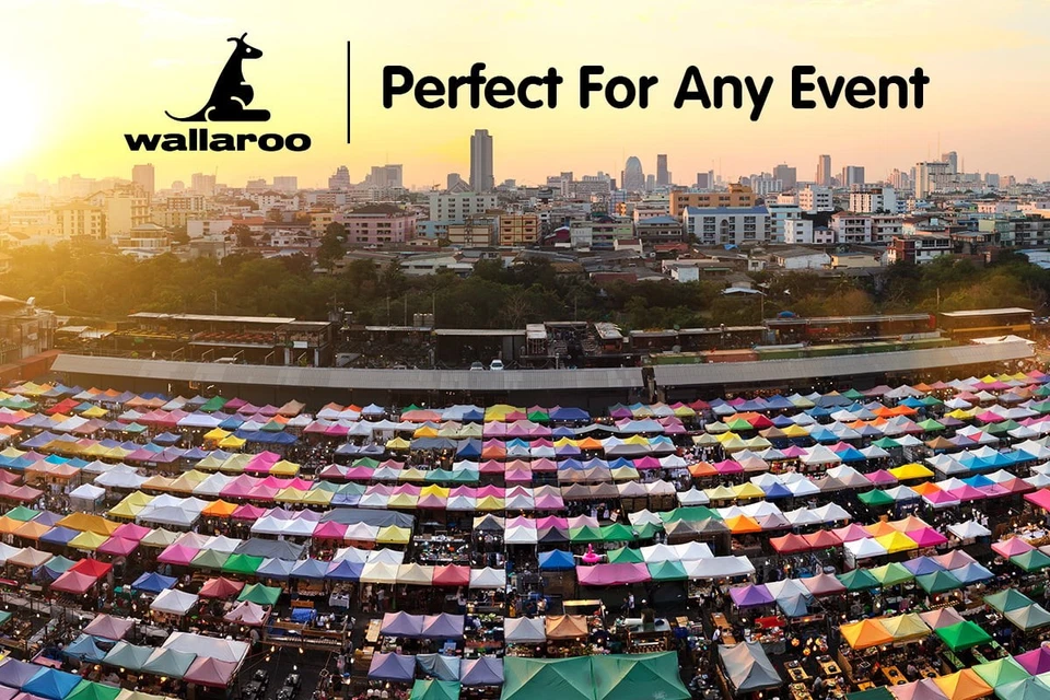 New WALLAROO 3x3m 3x4.5m 3x6m Pop up Outdoor Gazebo Folding Tent Marquee Canopy - image 2 of 4