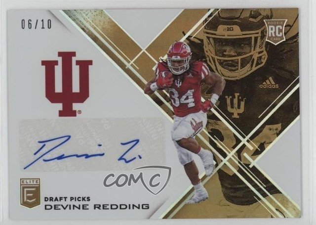 2017 Panini Elite Draft Picks Aspirations Gold 6/10 Devine Redding #238 Autogramm u6m