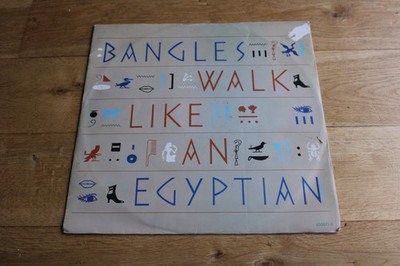 BANGLES - Walk Like An Egyptian 1986 12'' Vinyl Single Record CBS 650071 6 G/G+