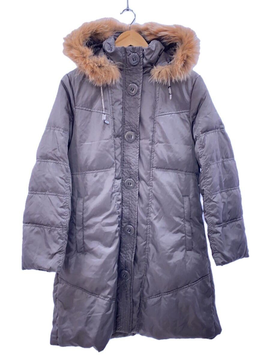 ALTRA BALMAIN altro piumino pelliccia di volpe blu M poliestere grigio tinta unita