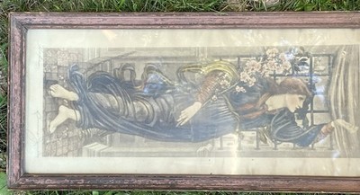 Edward Burne-Jones ''Hope'' Hand Colored And Signed print-painting