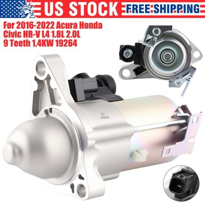Starter For 2012-2015 Honda Civic 2016-2022 HR-V 1.8L 2013-2015 Acura ILX 2.0L