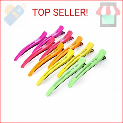 Framar Neon Creaseless Hair Clips 10 pack   Professional Salon Hair Clips for St