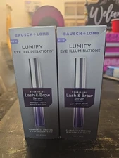 (2) Bausch + Lomb Lumify Eye Illuminations Lash and Brow Serum, 0.12 fl oz Each