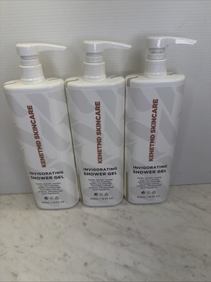 3 Bottles Of KenetMD Skincare Invigorating SHOWER GEL 15 Oz Each  Free Shipping